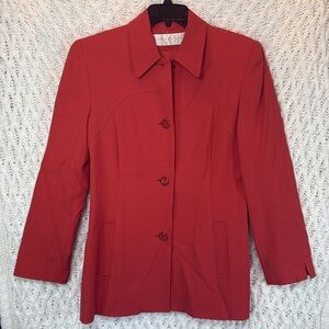 Womens Size 8 Orange Blazer‎ 100% Wool Doncaster Zanzibar Collection NWT